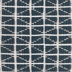 SIMPLIHOME Noreen Boho Square Pouf in Dark Blue and White Handloom Woven Pattern - Image 8