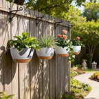 4 Pack 8 Inch Self Watering Hanging Planters - Image 6