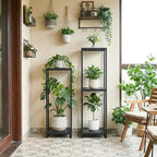 34" Tall Plant Stand Indoor, 2-Tier Modern Plant Shelf, Corner Flower Pot - Image 7