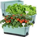 Window Box Planter 8 Pcs, 17 Inches Rectangle Flower Pots by Oliz