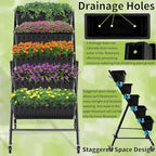 Homdox 4FT Vertical Garden Bed, 5 Tiers Raised Garden Planter, 25.6 * 26 * - Image 3