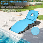 GYMAX Tanning Chair, 350lbs Beach Lounge Chair - Image 3
