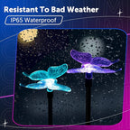 GIGALUMI Solar Garden Lights, 6 Pack Solar Butterfly Lights Decoration - Image 5