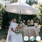 AMMSUN 7ft Patio Umbrella with Fringe Outdoor Tassel Umbrella UPF50+ Premium - Image 6