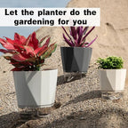 4 Packs Self Watering Plant Pots, Plastic Flower Pots - Image 8