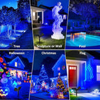 T-SUNUS Christmas Solar Landscape Spotlights Outdoor IP65 Waterproof Blue Spot - Image 6