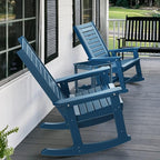 GREENVINES Outdoor Rocking Chairs | Set of 4 | Porch Rocker | HDPE Plastic | - Image 6