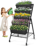 SEJOV 5-Tier Raised Garden Bed, 4FT Vertical Garden Planter by SEJOV