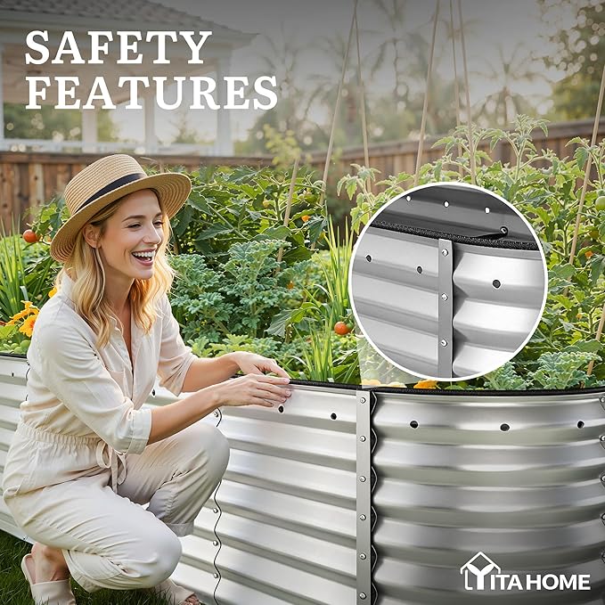 YITAHOME 24" Tall 9 in 1 Large Raised Garden Bed Kit, Outdoor Above Ground - Image 5