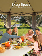 Garvee Pop Up Gazebo Screen Tent, Hexagonal Instant Gazebo Tent - Image 2