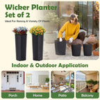 Idzo All Weather Wicker Planters - Image 5