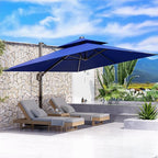 10' X 13' Outdoor Patio Umbrella Large Rectangle Cantilever Umbrella Heavy Duty - Image 7