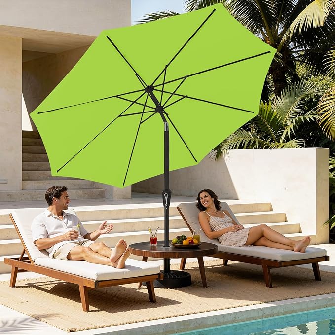 MEWAY 9ft Patio Umbrella Outdoor Table Umbrellas - Image 3