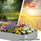 3 Pack Raised Beds for Gardening, Corrugated Galvanized Steel Raised Garden Bed - Image 6