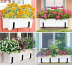 Y&M Adjustable Planter Brackets, Heavy Duty Iron Window Box Mounting Hooks - Image 4