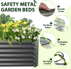 A ANLEOLIFE 8X4X1.5 ft Galvanized Raised Garden Beds Outdoor, Rectangular Metal - Image 6