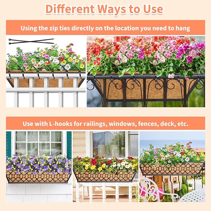 Riare 4 Pack 23 Inch Window Boxes Planters - Image 5