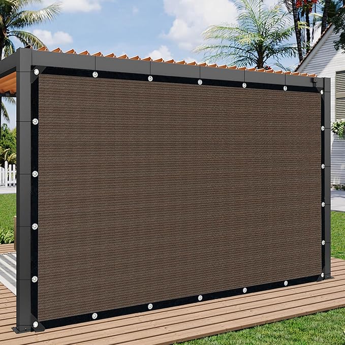 Mocha Sun Shade Cloth, 10x12FT Pergola Shade Cover - Image 6
