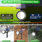 Solar Lights Outdoor Waterproof IP65 180° Adjustable Solar Powered Landscape - Image 4