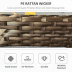 Outsunny 29 Gallon Patio Wicker Storage Bench, Outdoor PE Rattan Patio Furniture - Image 4