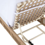 SAFAVIEH Outdoor Collection Gillian Tan Rope/White Cushion Chaise Lounge Chair - Image 13