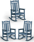 Ciokea Oversized Outdoor Rocking Chairs Set of 3, 380lbs Heavy-Duty Large Patio by CIOKEA