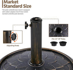 Yaheetech 18'' Patio Umbrella Base 26.5lbs Heavy Duty Antiqued Outdoor Market - Image 4