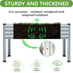 48×24×30in Galvanized Raised Garden Bed, Metal Elevated Planter Box - Image 2