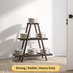 Plant Stand Indoor, Outdoor bamboo Plant Rack - Image 9