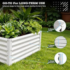 A ANLEOLIFE 6X3X1.5 ft Galvanized Raised Garden Beds Outdoor, Rectangular Metal - Image 5