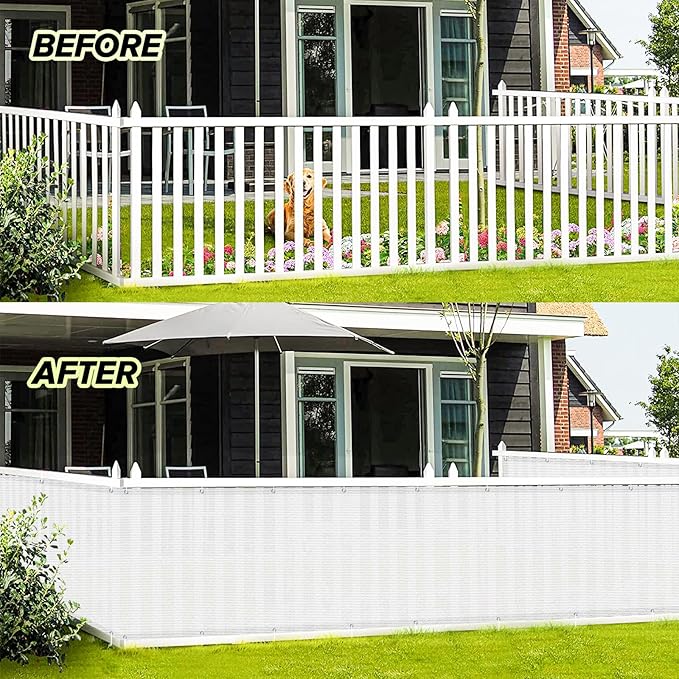 LOVE STORY Balcony Privacy Screen, 2.5'x8' Deck Shield Screen Fence Cover - Image 3