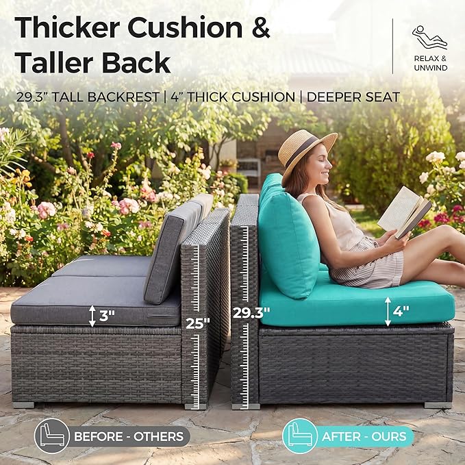 NICESOUL 11 Piece Patio Furniture Set - Image 6