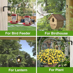 15 Inch 2 Black Pack Heavy Duty Outdoor Plant Hangers, Iron Hanging Plant - Image 4