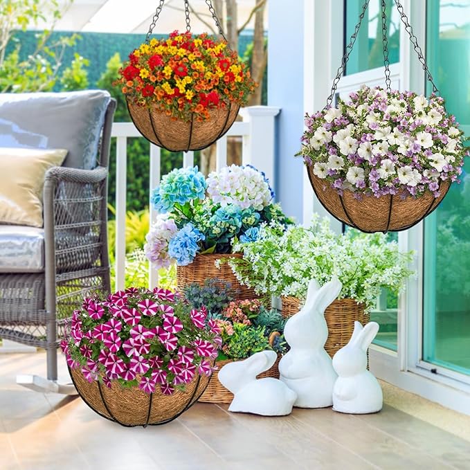 ZeeDix 12 Inch Hanging Baskets for Plants Outdoor - Image 6