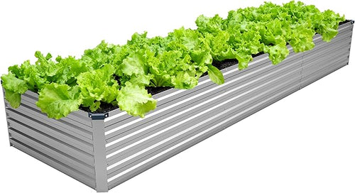 12x2x1.5FT Galvanized Raised Garden Bed, Vegetable Boxes-Rectangle Metal Flower by DIIYIV