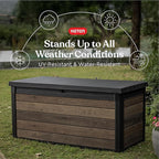 Keter Signature Collection 150 Gallon Resin Deck Box Organization and Storage - Image 3