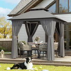 Aoxun Outdoor Gazebo for Patio 8x8, Metal Frame Canopy by Aoxun
