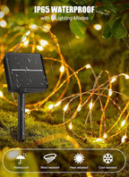 Solar String Lights Outdoor Waterproof, 4 Packs Total 132 Ft 400 LED Solar - Image 3