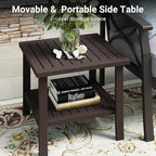 RoyalCraft Outdoor Patio Furniture Set, 3 Pieces Metal Patio Conversation Set - Image 6