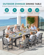 SERWALL 9 Piece Outdoor Dining Set - Image 6