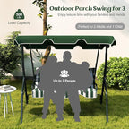 Tangkula 3 Person Porch Swing, Patio Swing - Image 3