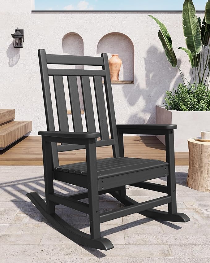 GarveeLife Poly Lumber Rocking Chair Outdoor Set of 6 - Image 5