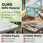 Y&M Outdoor Side Table, HIPS Adirondack Small Double Layer Table, Waterproof - Image 7