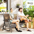 Outsunny 2-Person Outdoor Glider Bench, Patio Double Swing Rocking Chair - Image 2