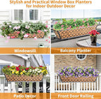 Riare 2 Pack 24 Inch Window Boxes Planters - Image 7