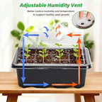 Bonviee 5-Pack Seed Starter Tray Seedling Kits, Plant Starter Kit - Image 3