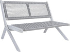 SAFAVIEH Outdoor Collection Kobina Grey Acacia Wood/Grey Rope Foldable Bench - Image 4