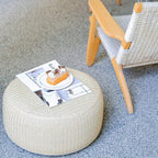 Woven Inflatable Ottoman with Air Pump D21”x H10” Outdoor Indoor Pouf Patio - Image 2