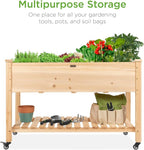 Best Choice Products Raised Garden Bed 48x24x32-inch Mobile Elevated Wood - Image 3