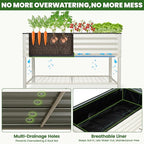Elevated Raised Garden Bed 2' x 4'- Galvanized Metal Planter Boxes - Image 5